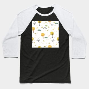 Sweet Fall Pattern Baseball T-Shirt